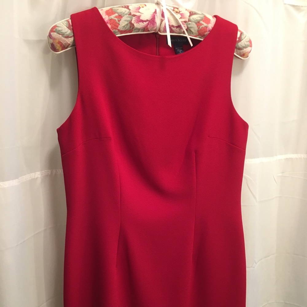 Fabulous Karen Scott Ruby Red Sleeveless Dress~16